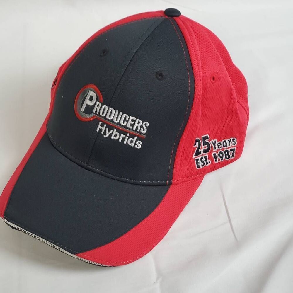 Producers Hybrids 25 Years Hat Black Red Adjustable Cap AgReliant Seed Genetics